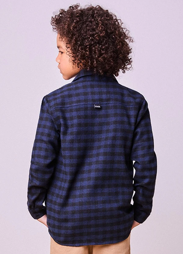 Youccie - Camisa de Flanela Xadrez Azul 2