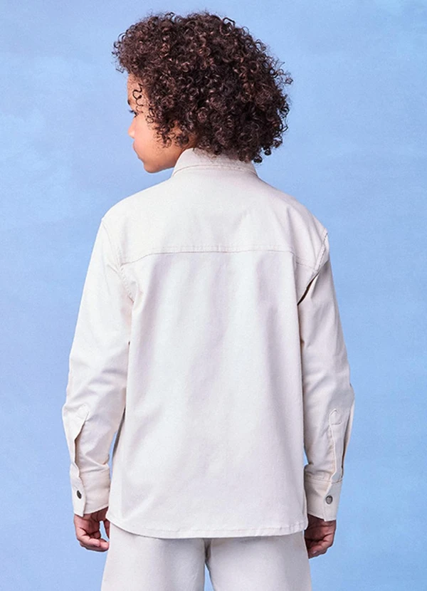 Youccie - Camisa de Sarja Off White Bege 2