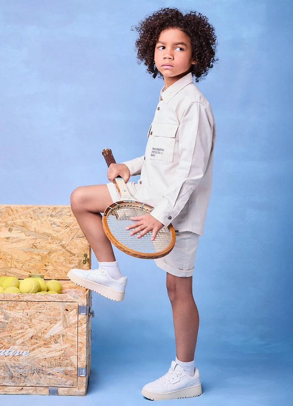 Youccie - Camisa de Sarja Off White Bege 5