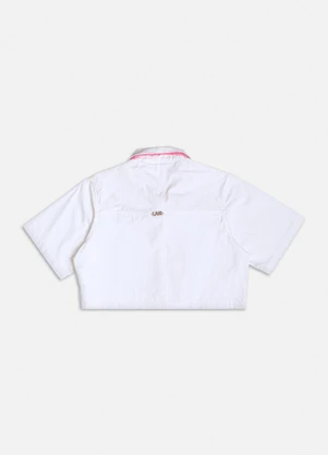 Authoria - Camisa Off White com Gravata de Tweed Branco - AUTHORIA