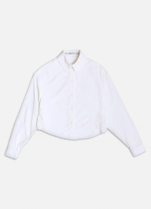 Authoria - Camisa Off White com Recortes Branco - AUTHORIA