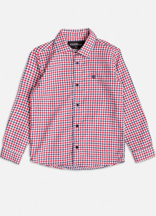 Youccie - Camisa Vermelha Xadrez Vermelho 3