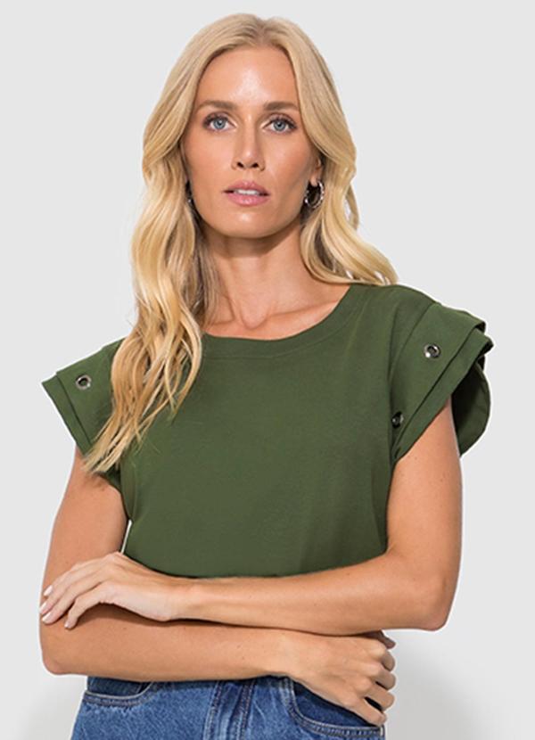 Enfim - Camiseta Verde Militar Slim Muscle Tee