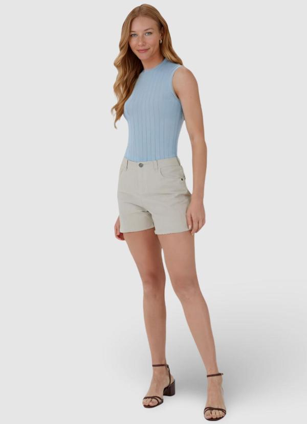 Malwee - Regata Azul Pastel Justa Canelada Feminina 3
