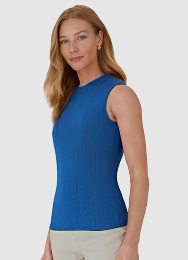 Malwee - Regata Azul Royal Justa Canelada Feminina 2