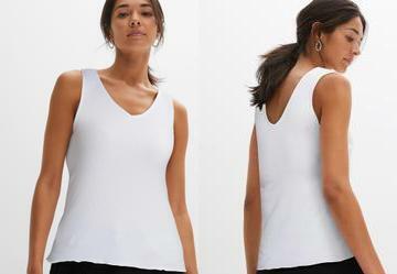 Regata Branca em Ribana Canelada