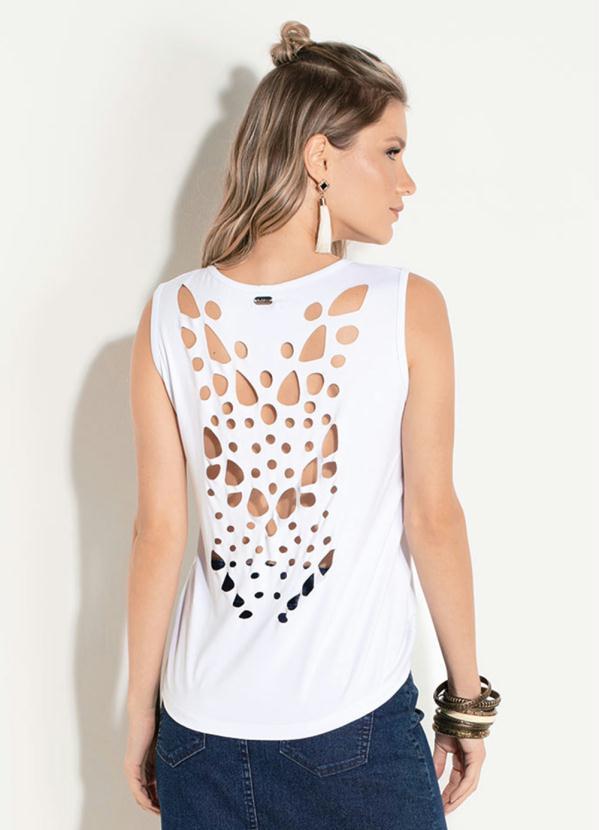 Outlet - Regata com Vazados nas Costas Branca 2