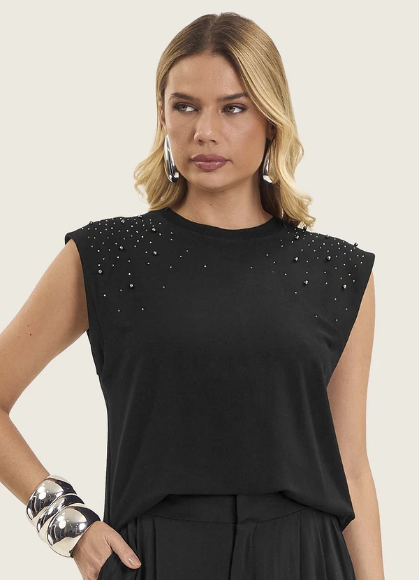 Endless - Regata Feminina em Viscose Preto