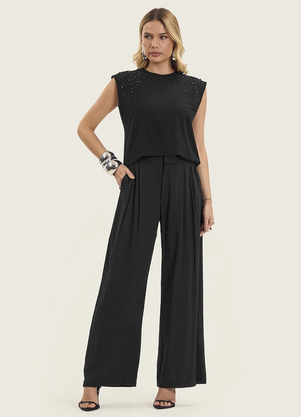 Endless - Regata Feminina em Viscose Preto 2