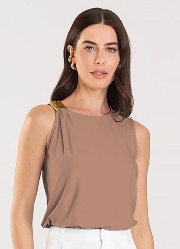 Dianna - Regata Feminina Marrom