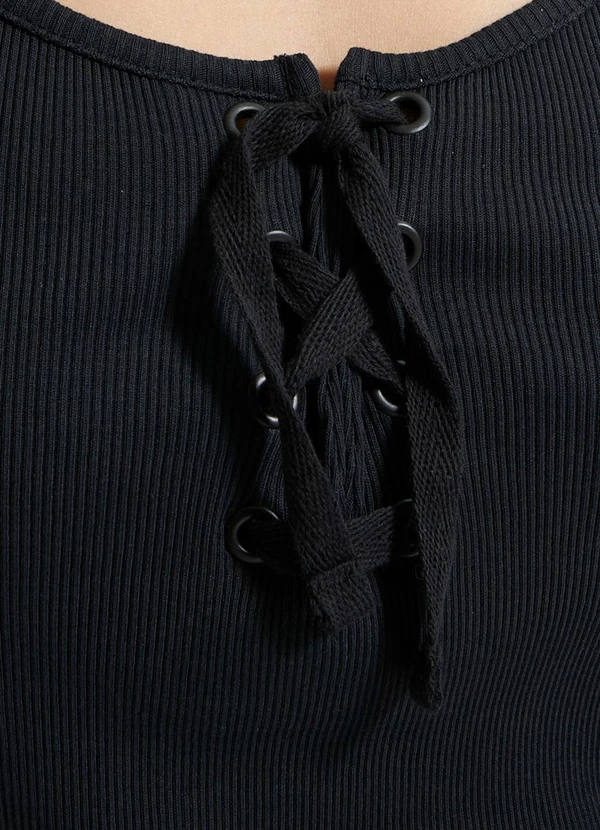 bonprix - Regata Preta em Ribana Canelada 3