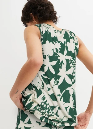 bonprix - Regata Ramo de Flores em Malha de Viscose - BONPRIX