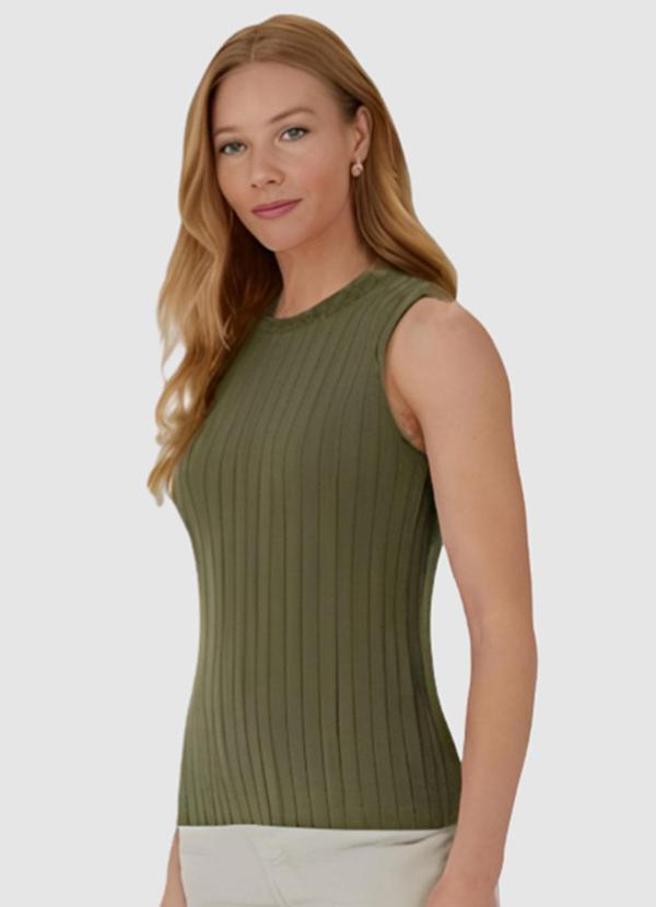 Malwee - Regata Verde Militar Justa Canelada Feminina 2