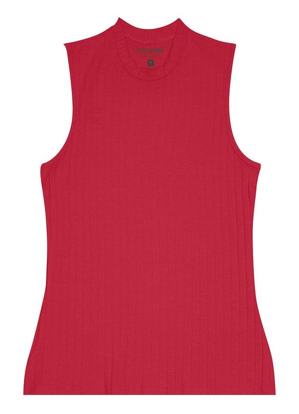 Malwee - Regata Vermelha Justa Canelada Feminina 6