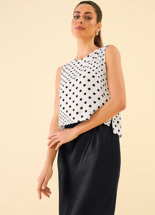 Angel - Regata Viscose Estampada Preto 3