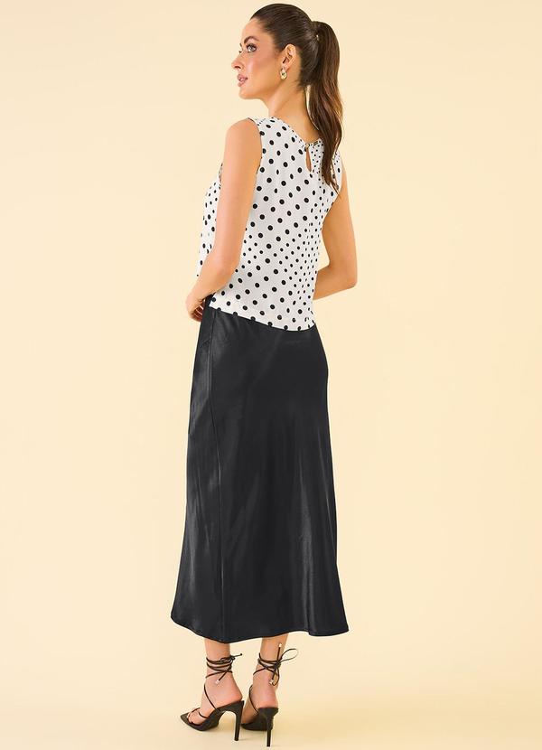 Angel - Regata Viscose Estampada Preto 4