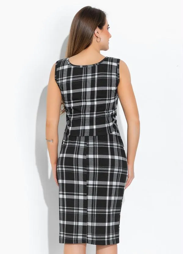 Rosalie - Regata Xadrez com Decote Redondo 2