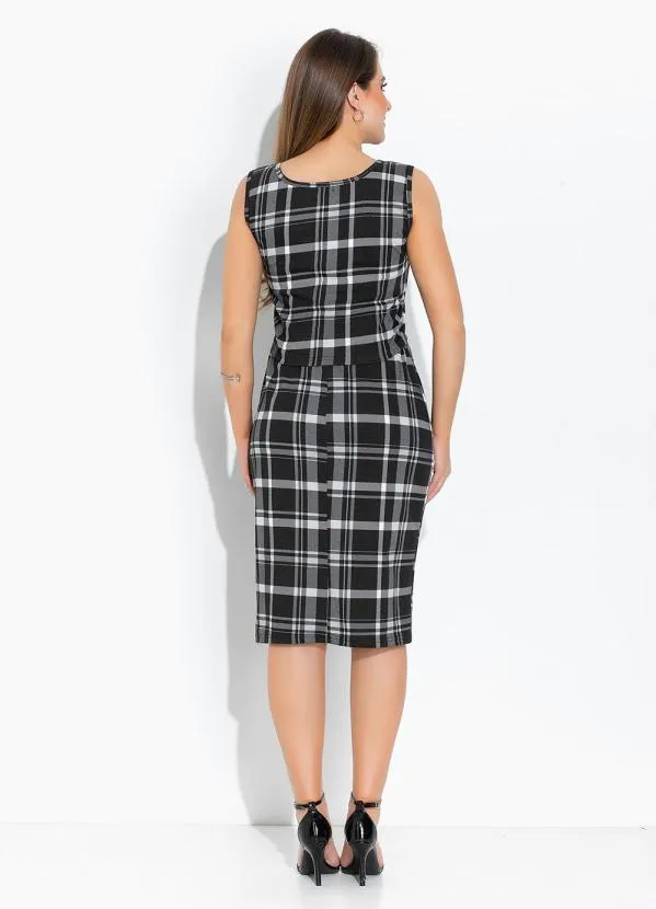 Rosalie - Regata Xadrez com Decote Redondo 4