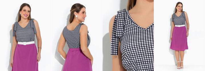 Regata Xadrez com Lao Ombro