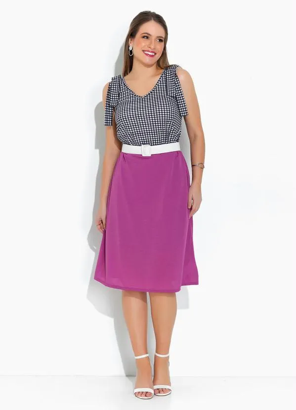 Rosalie - Regata Xadrez com Laço Ombro 4