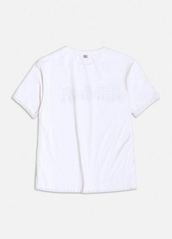 Authoria - T-Shirt Baby Look com Bordado Paetê Branco 2