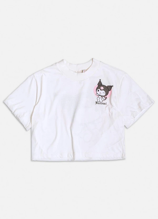 Authoria - T-Shirt Cropped da Kuromi Branco