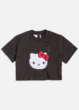 Authoria - T-Shirt Grafite da Hello Kitty Preto - AUTHORIA