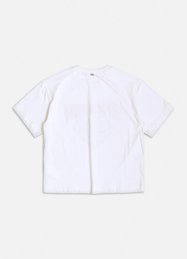 Authoria - T-Shirt Off White com Estampa "Enough" Branco 2