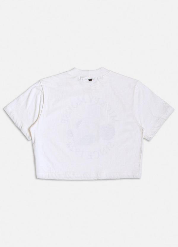 Authoria - T-Shirt Off White do Mickey em Veludo Branco 2