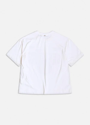 Authoria - T-Shirt Off White Estampada com Pedrarias Branco - AUTHORIA