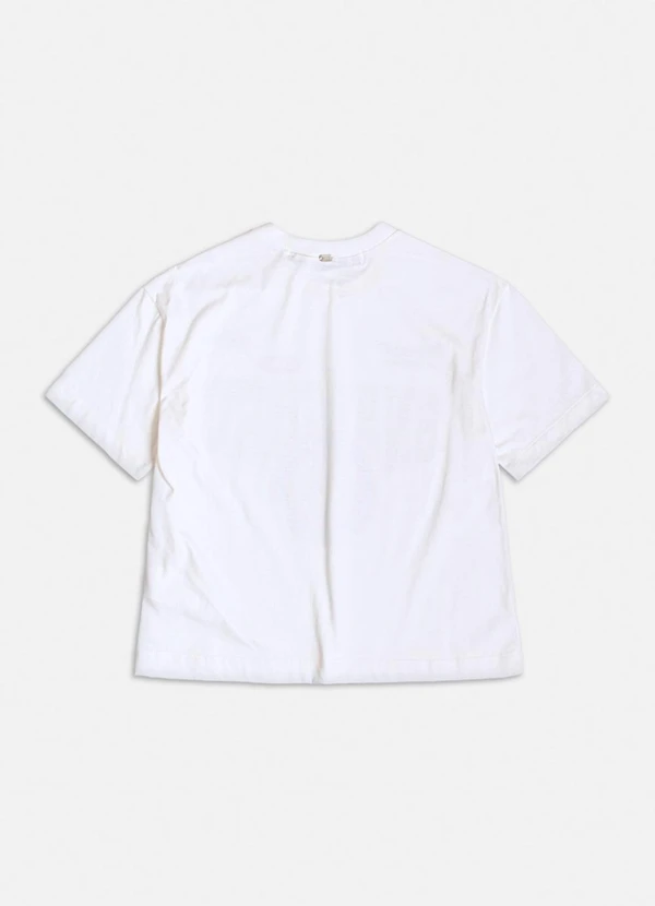 Authoria - T-Shirt Off White Estampada com Pedrarias Branco 2
