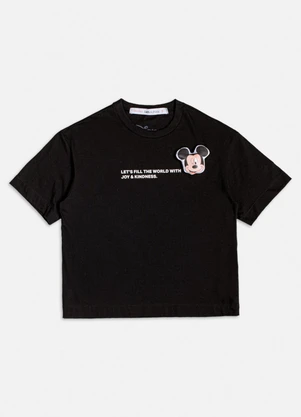 Authoria - T-Shirt Preta do Mickey Mouse Preto - AUTHORIA