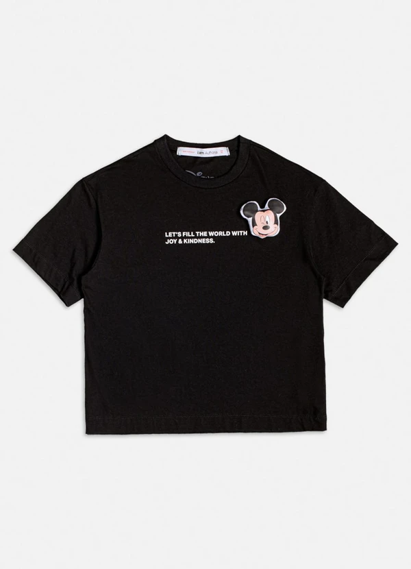 Authoria - T-Shirt Preta do Mickey Mouse Preto