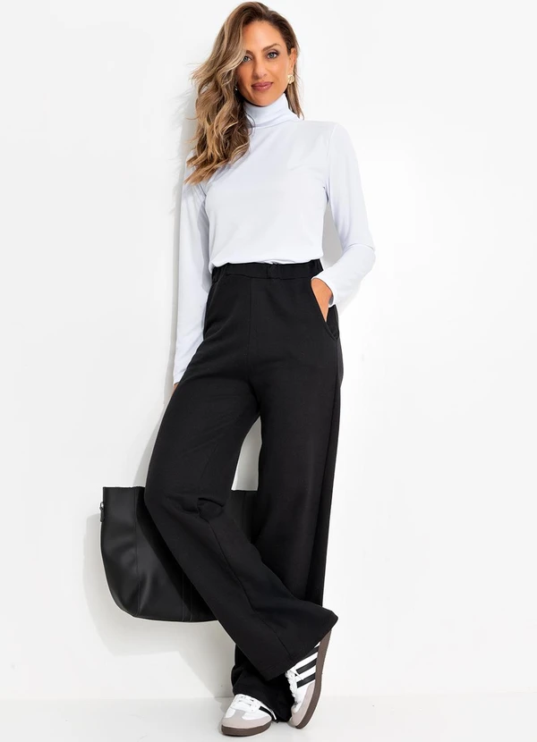 Moda Pop - Blusa Manga Longa Branca Segunda Pele 5