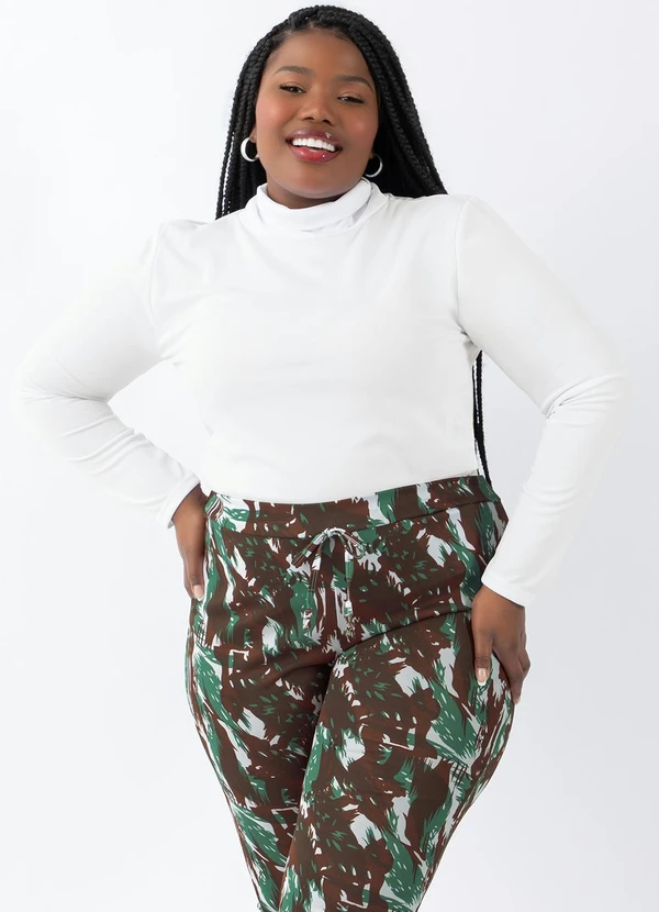 Moda Pop - Blusa Manga Longa Branca Segunda Pele 7