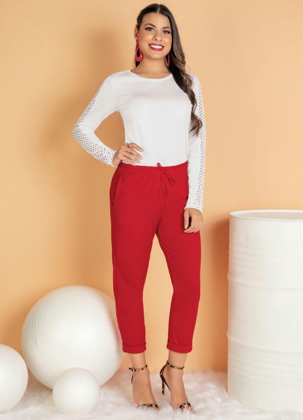 Moda Pop - Blusa Manga Longa Vazada Branca 6