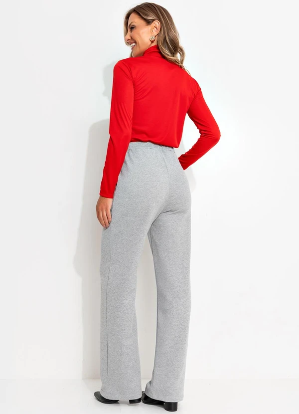 Moda Pop - Blusa Vermelha Manga Longa em Helanca 4