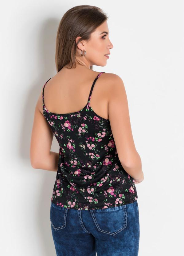 Outlet - Blusa de Alça Flores 2