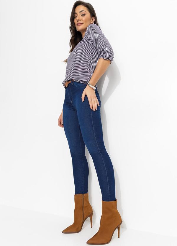 Moda Pop - Blusa Listrada Manga 3/4 2