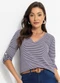 Moda Pop - Blusa Listrada Manga 3/4 - variação: Listrada