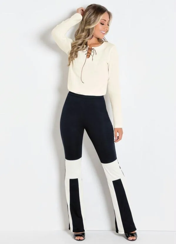 Moda Pop - Blusa Manga Longa Detalhe Amarração Off-White 6