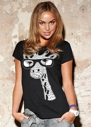 bonprix - Camiseta Estampada Preto - BONPRIX