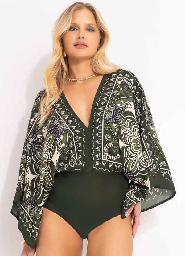 Farm - Boddy Lenço Onça Mística  Verde