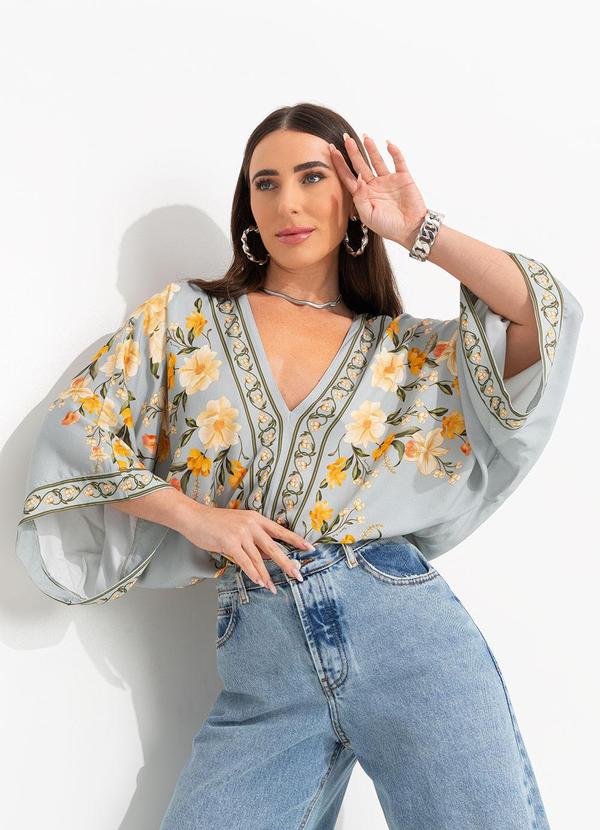 Farm - Body Borboleta em Flor Azul