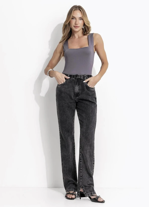 Quintess - Body Cinza em Malha Fria 12