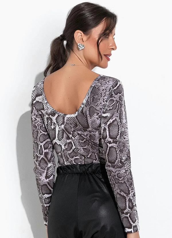 Moda Pop - Body Cobra Cinza em Malha 2