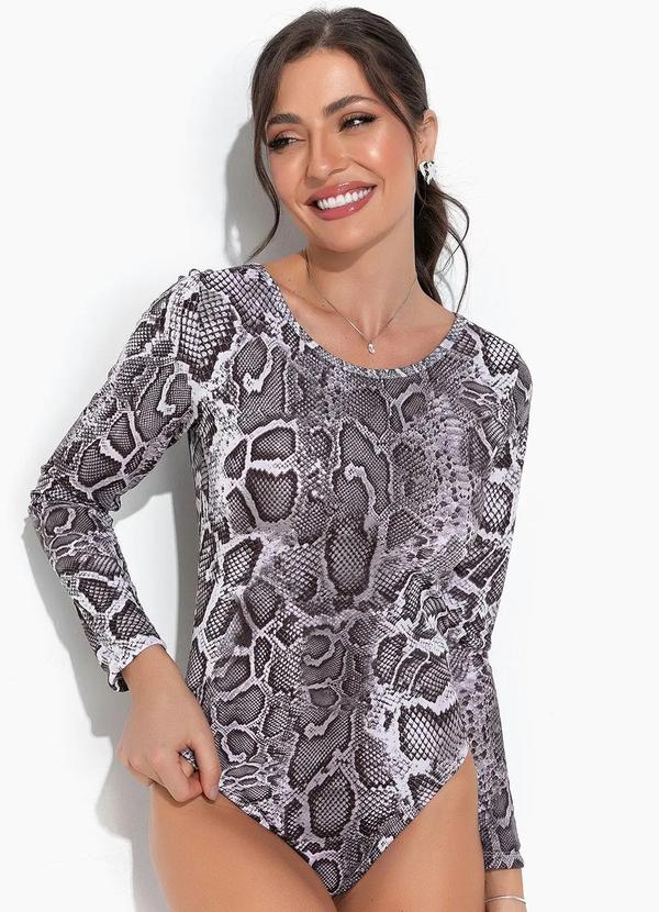 Moda Pop - Body Cobra Cinza em Malha 5