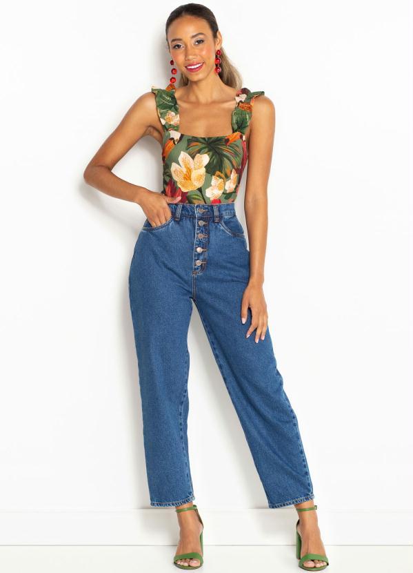 Farm - Body de Malha Canelada Frufru Magia de Tucano Verde 3