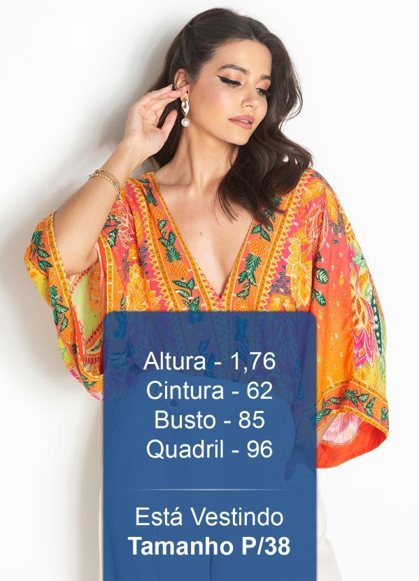 Farm - Body de Viscose com Brilhos Romance de Arara Estampado 5