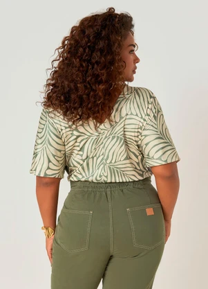 Elegance - Body Decote Transpassado e Mangas Morcego Verde - ELEGANCE